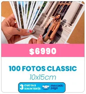 100 fotos Classic 10x15 a $6990