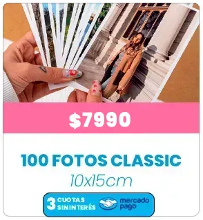 100 fotos Classic 10x15 a $7990