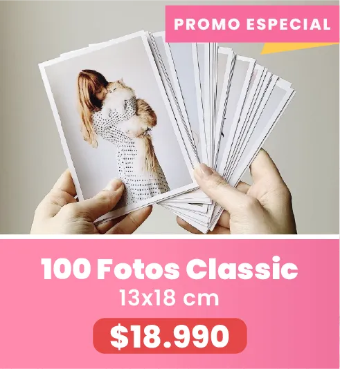 100 Fotos Classic 13x18 a $18.990