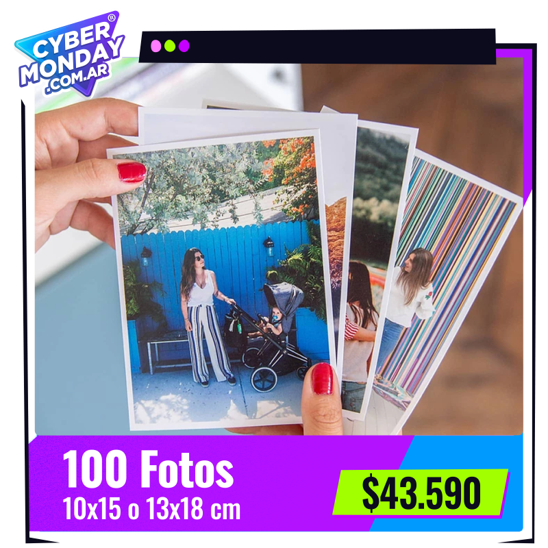 100 Fotos 10x15 o 13x18 cm a $43.590
