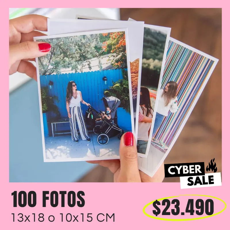 100 Fotos Classic 10x15 o 13x18 a $23.490 100 Fotos Classic 10x15 o 13x18 a $23.490