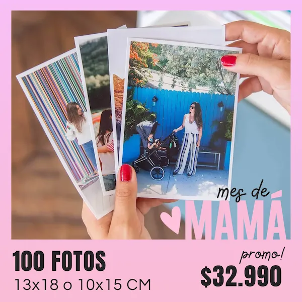 100 Fotos 10x15 o 13x18 cm a $32.990