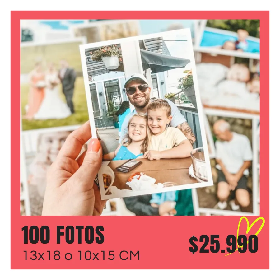 100 Fotos Classic 10x15 o 13x18 cm a $25.990