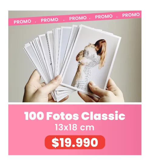 100 Fotos Classic 13x18 a $19.990
