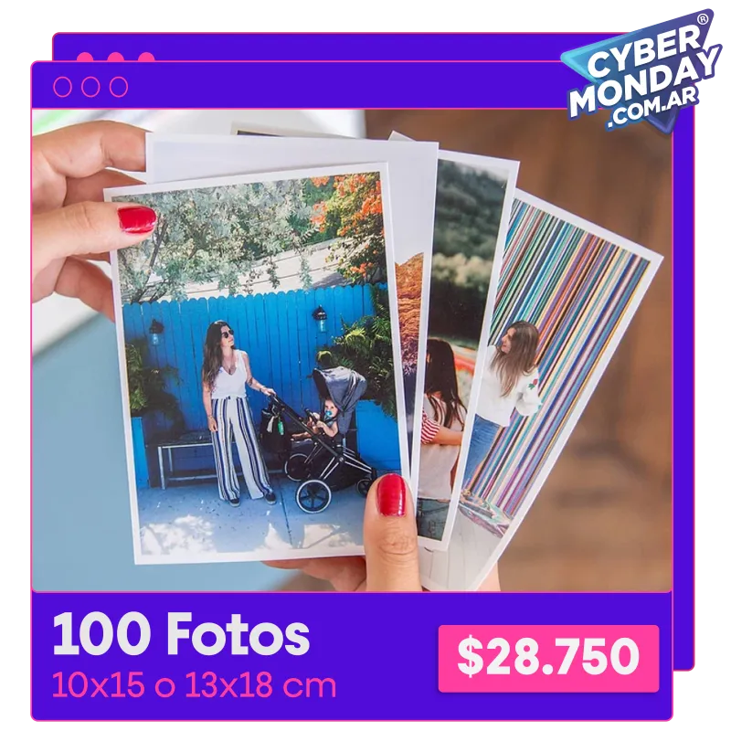 100 Fotos 10x15 o 13x18 cm a $28.750