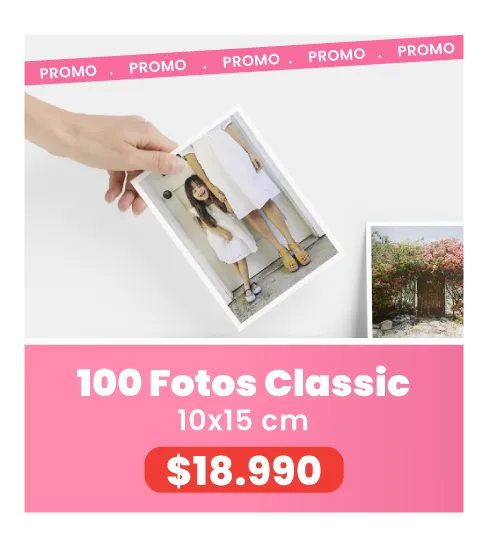 100 Fotos Classic 10x15 a $18.990