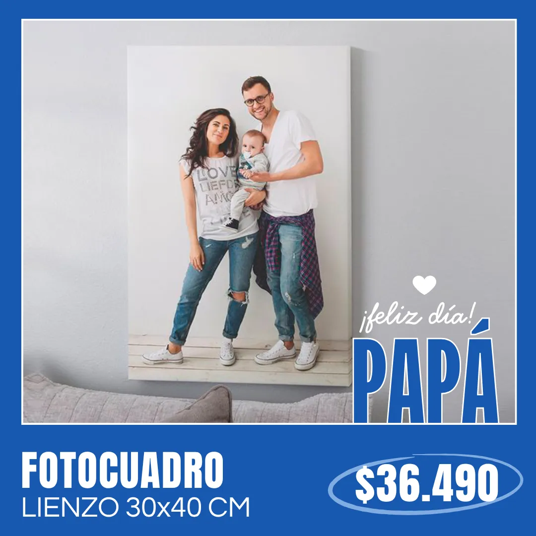 Fotocuadro de lienzo 30x40 cm a $36.490