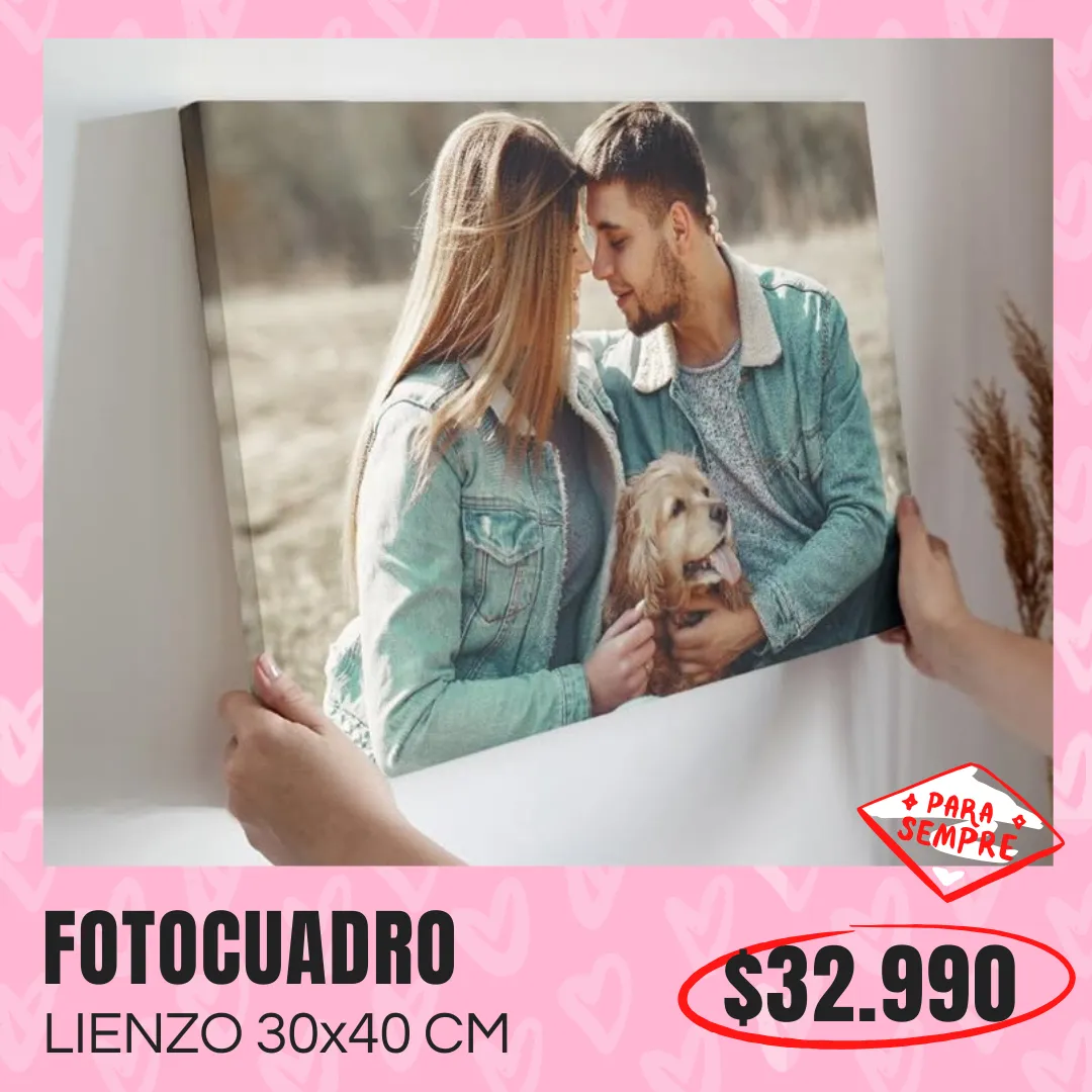 Fotocuadro de lienzo 30x40 cm a $32.990