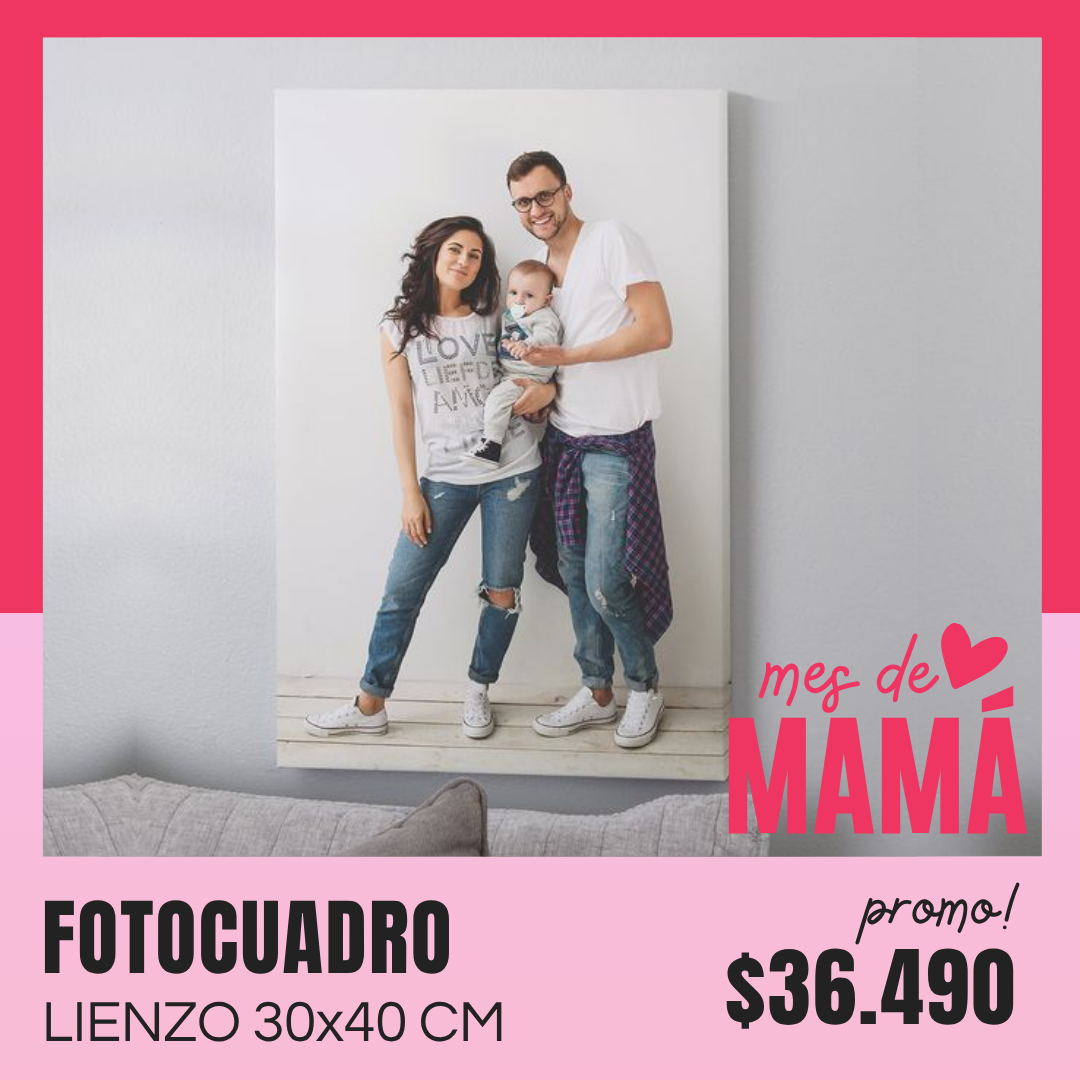 Fotocuadro de lienzo 30x40 cm a $36.490