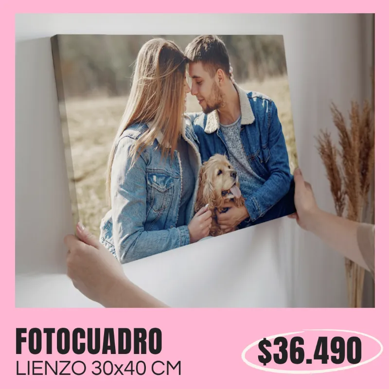 Fotocuadro de lienzo 30x40 cm a $36.490