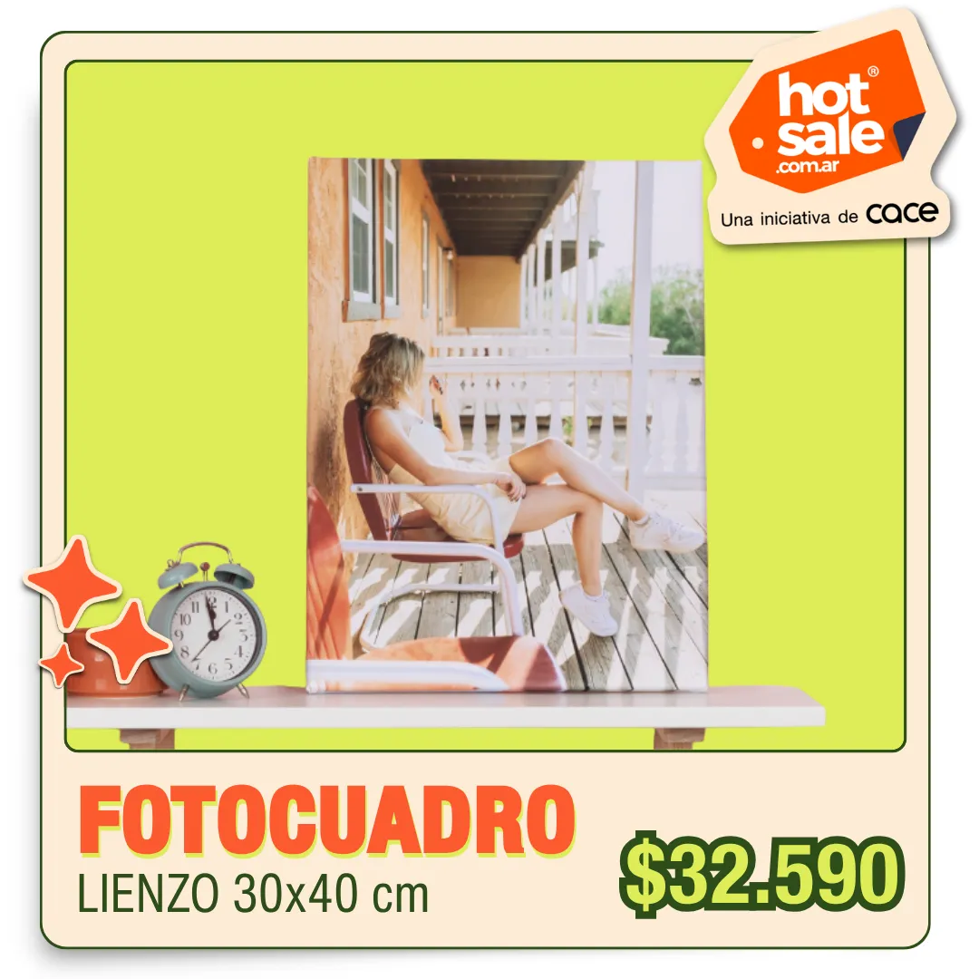 Fotocuadro de lienzo 30x40 cm a $32.590