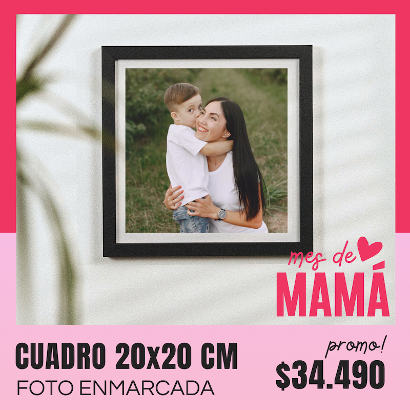 Cuadro con foto enmarcada 20x20 cm a $34.490