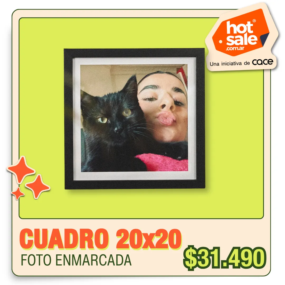 Cuadro con foto enmarcada 20x20 cm a $31.490