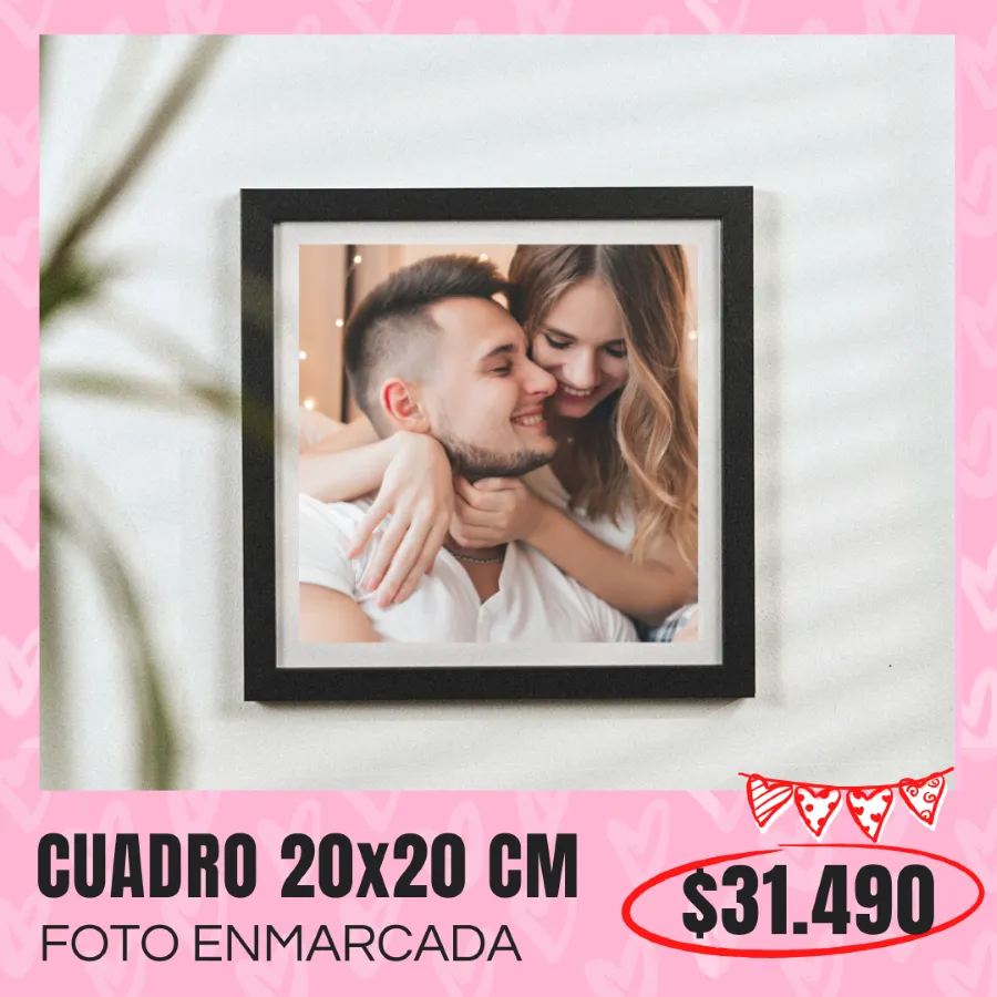 Cuadro con foto enmarcada 20x20 cm a $31.490