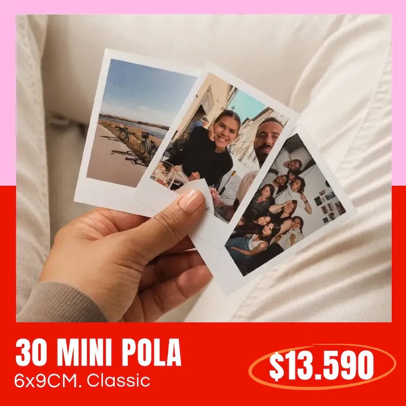 30 Fotos Mini Pola 6x9 cm a $13.590