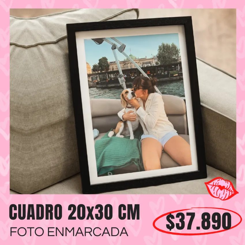 Cuadro con foto enmarcada 20x30 cm a $37.890