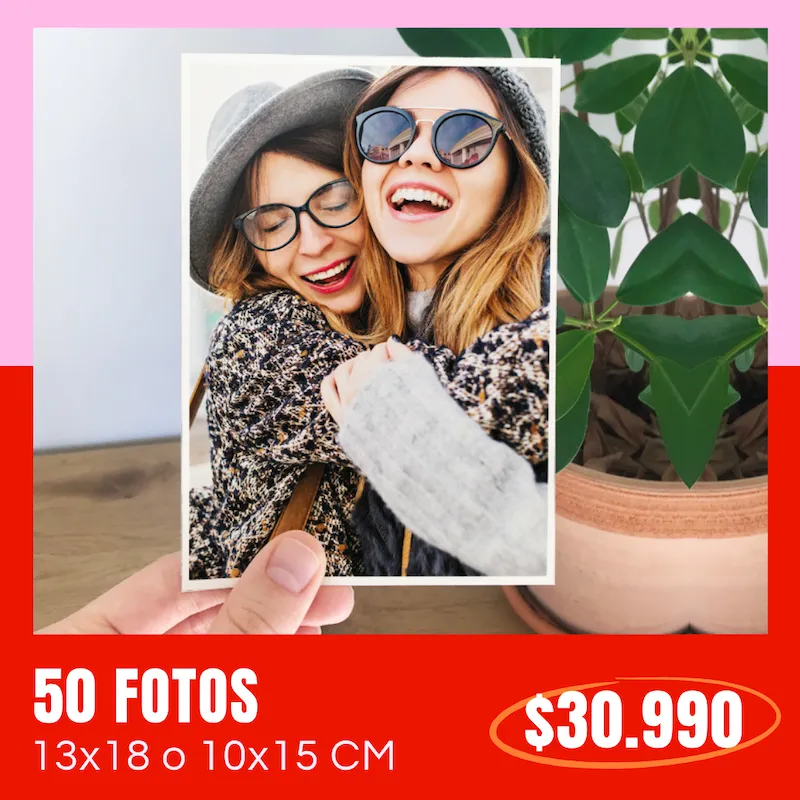 50 Fotos 10x15 o 13x18 cm a $30.990