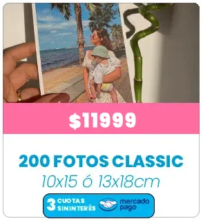 200 fotos 10x15 o 13x18 a $11999
