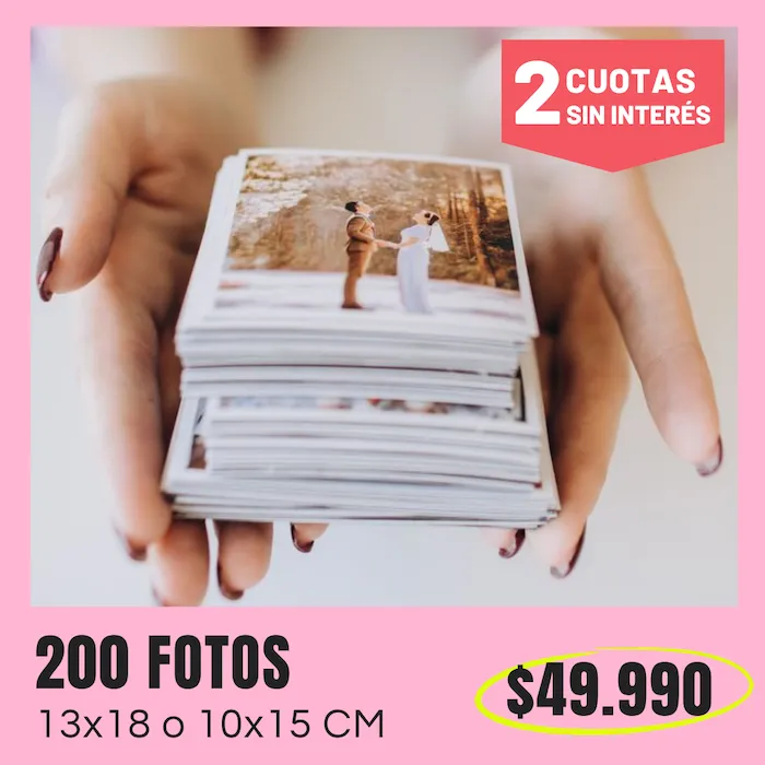 200 Fotos Classic 10x15 o 13x18 cm a $49.990