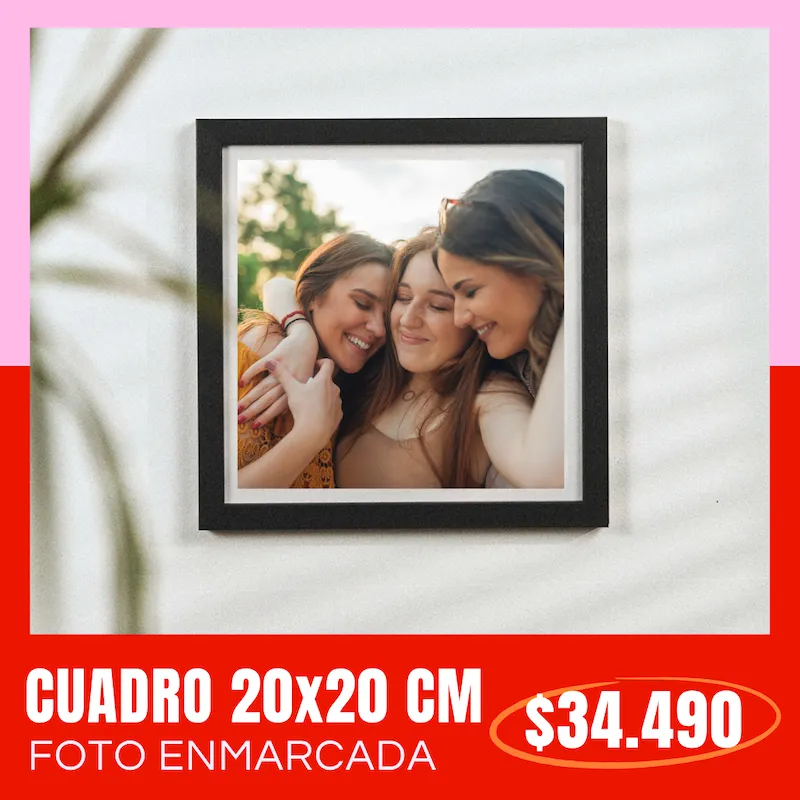 Cuadro con foto enmarcada 20x20 cm a $34.490
