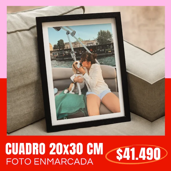Cuadro con foto enmarcada 20x30 cm a $41.490