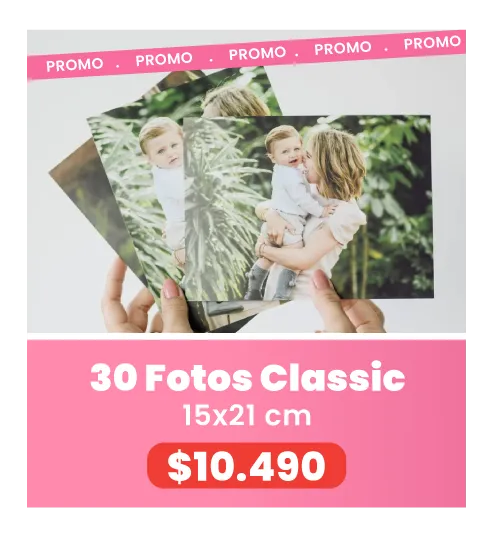 30 Fotos Classic 15x21 a $10.490