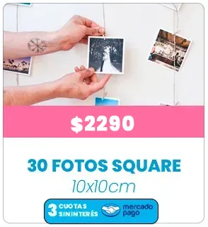 30 Fotos Square 10x10 a $2290