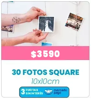 30 Fotos Square 10x10 a $3590