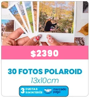 30 Fotos Polaroid 13x10 a $2390
