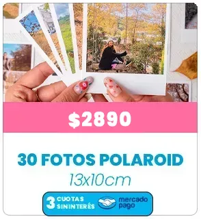 30 Fotos Polaroid 13x10 a $2890
