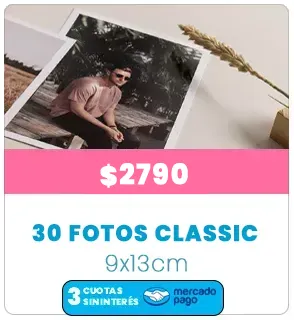 30 Fotos Classic 9x13 a $2790