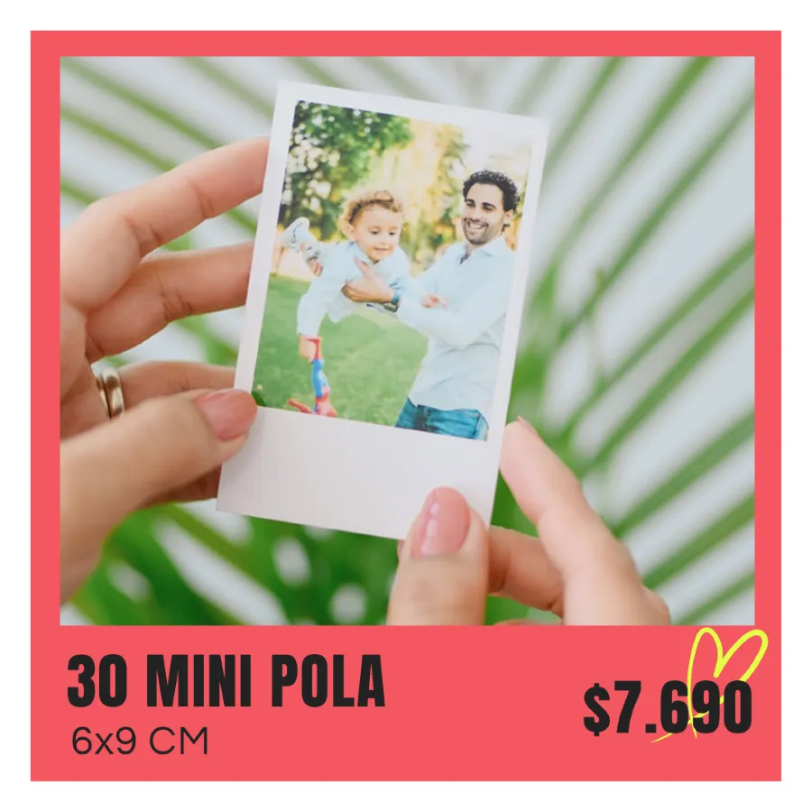 30 Fotos Mini Pola 6x9 cm a $7.690