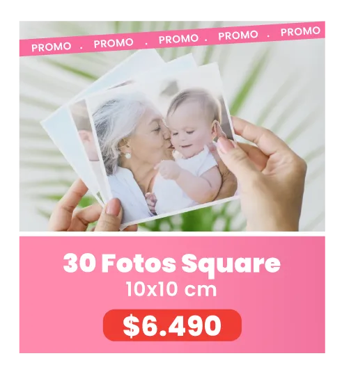 30 Fotos Square 10x10 a $6.490