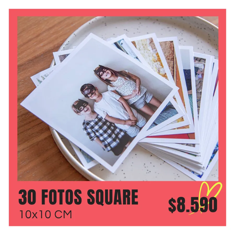 30 Fotos Square 10x10 cm a $8.590