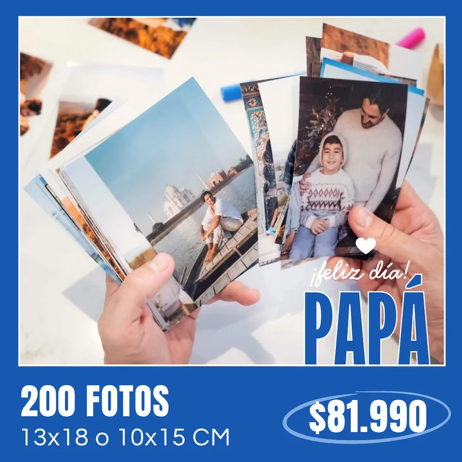 200 Fotos 10x15 o 13x18 cm a $81.990