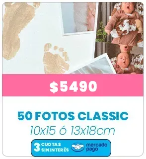 50 Fotos 10x15 o 13x18 a $5490