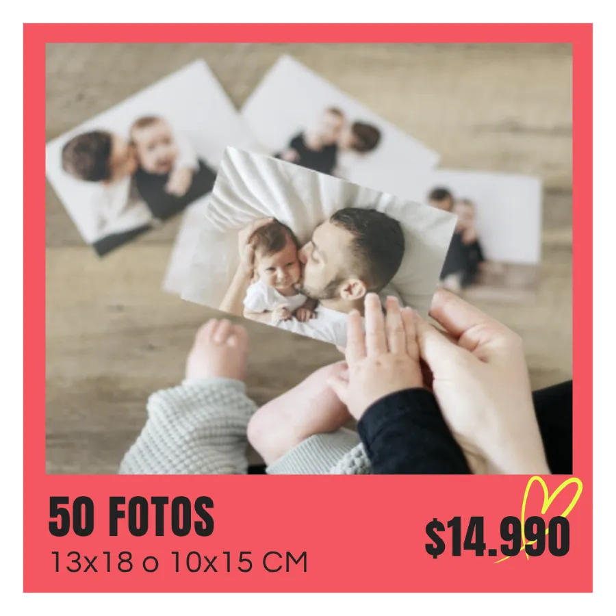 50 Fotos Classic 10x15 o 13x18 cm a $14.990
