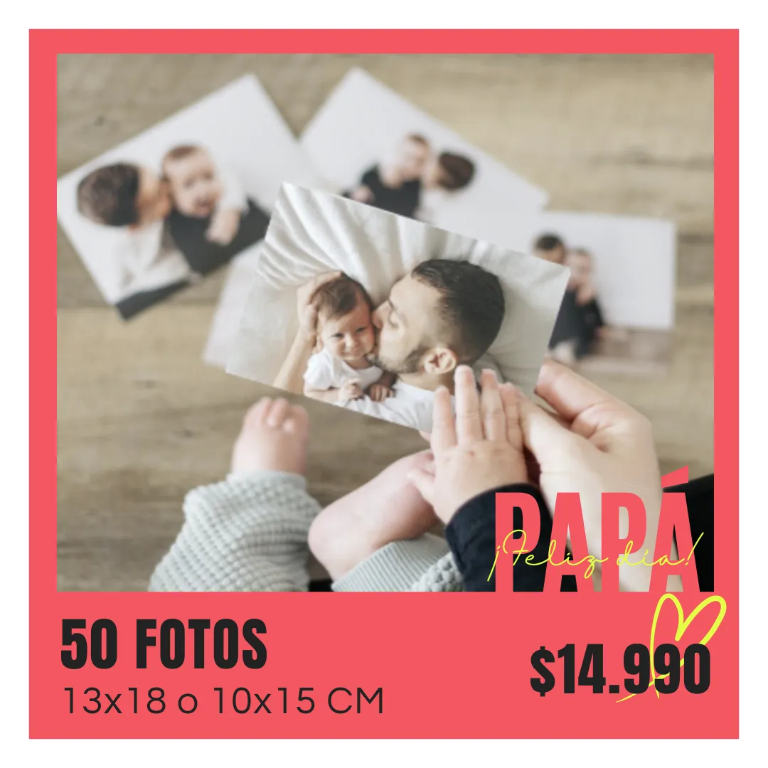 50 Fotos Classic 10x15 o 13x18 cm a $14.990 50 Fotos Classic 10x15 o 13x18 cm a $14.990