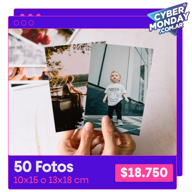 50 Fotos 10x15 o 13x18 cm a $18.750