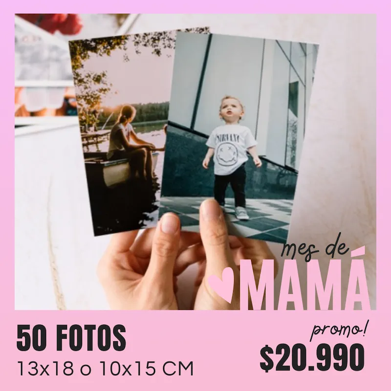 50 Fotos 10x15 o 13x18 cm a $20.990