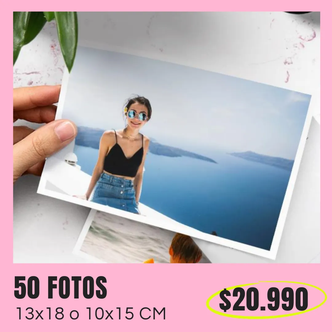 50 Fotos 10x15 o 13x18 cm a $20.990