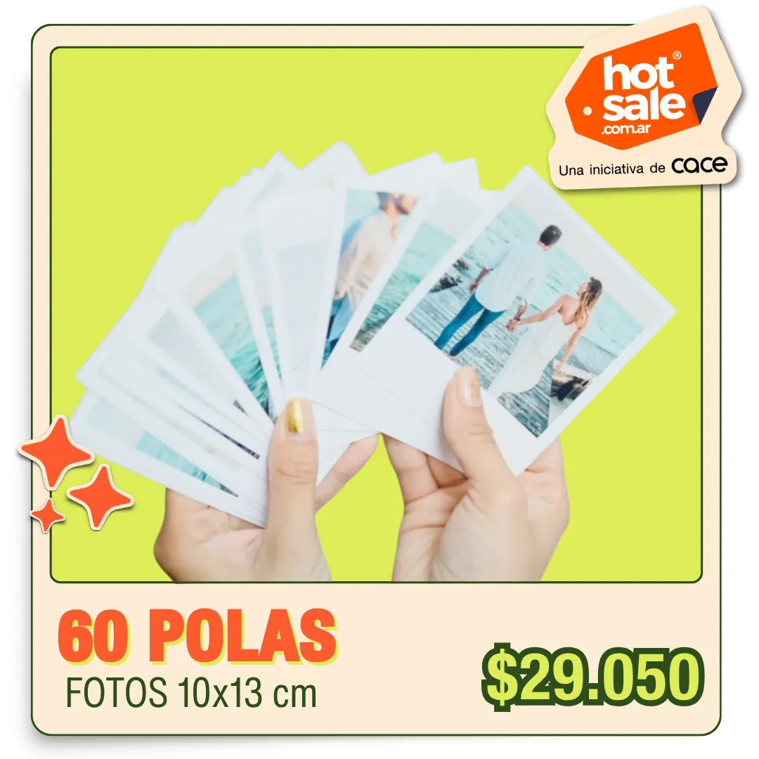 60 Fotos Pola 10x13 cm a $29.050