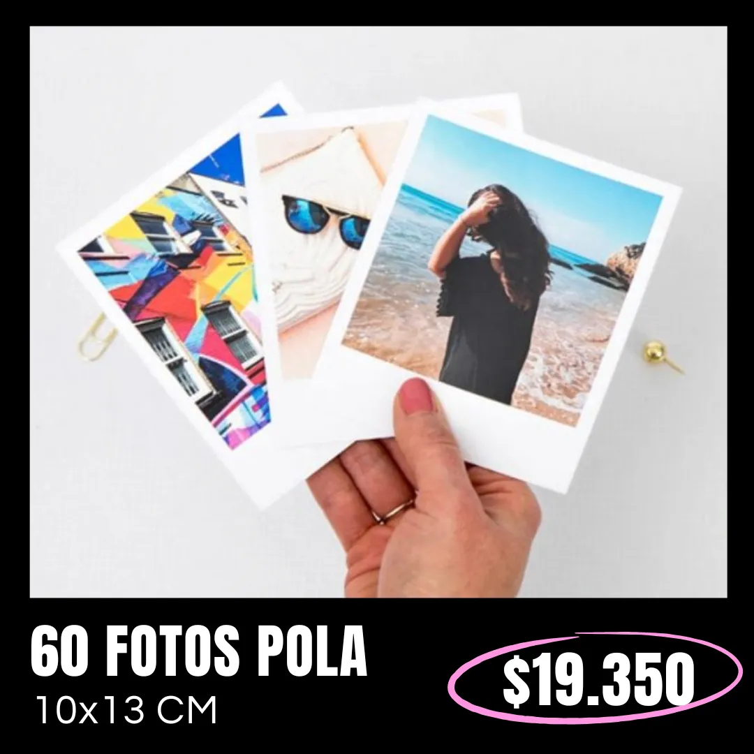 60 Fotos Pola 10x13 cm a $19.350