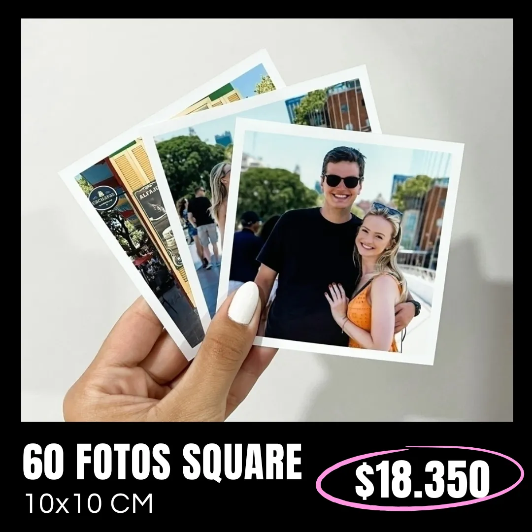 60 Fotos Square 10x10 cm a $18.350