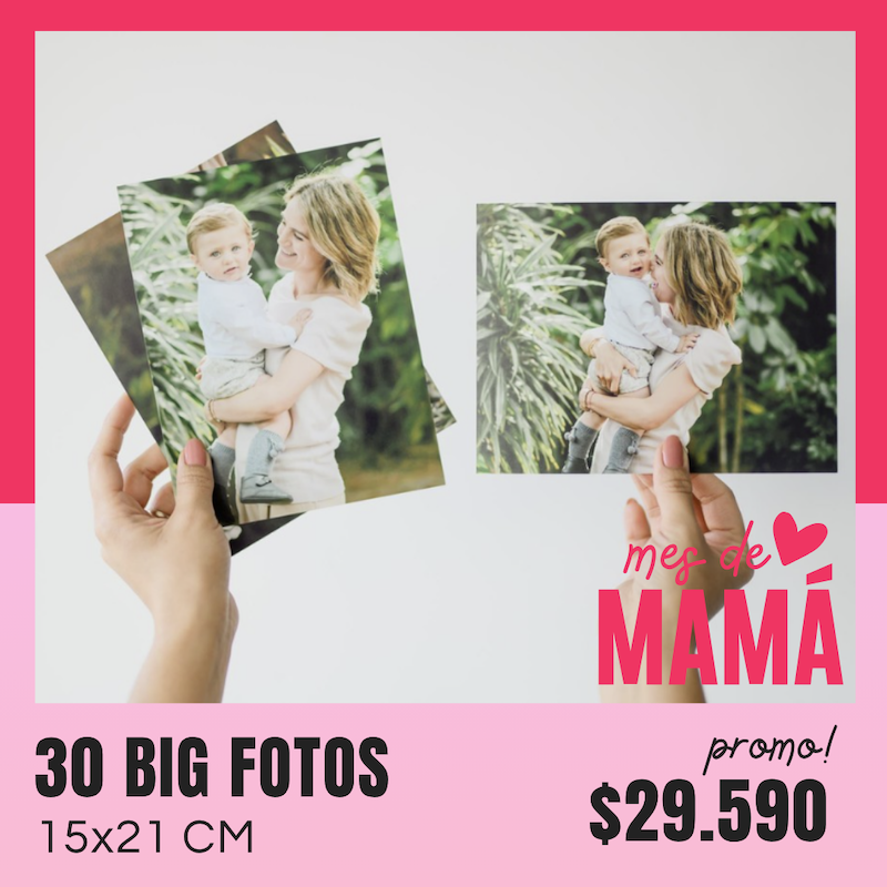 30 Big Fotos 15x21 cm a $29.590