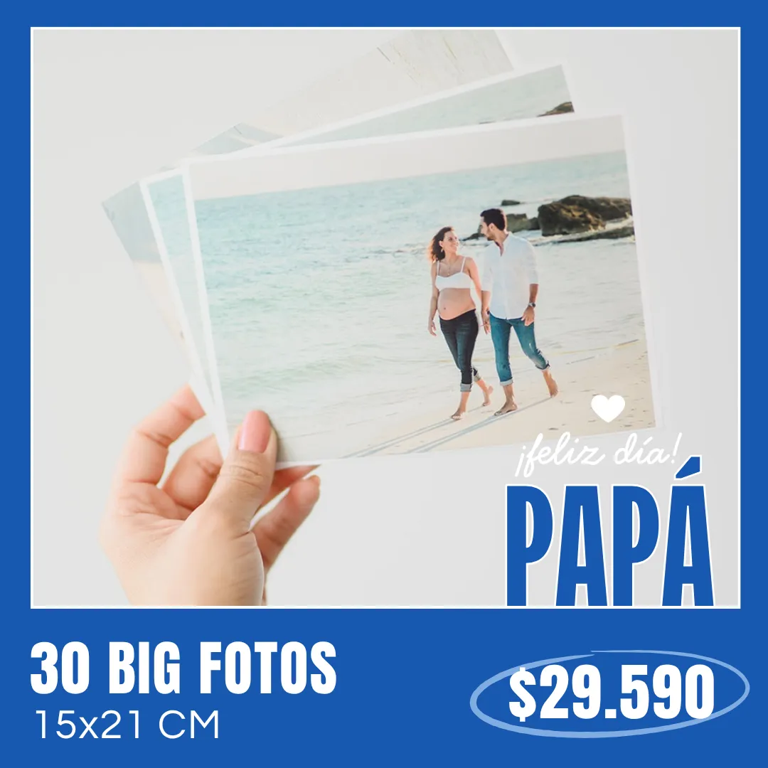 30 Big Fotos 15x21 cm a $29.590