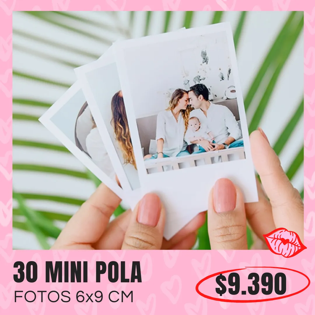 30 Fotos Mini Pola 6x9 cm a $9.390
