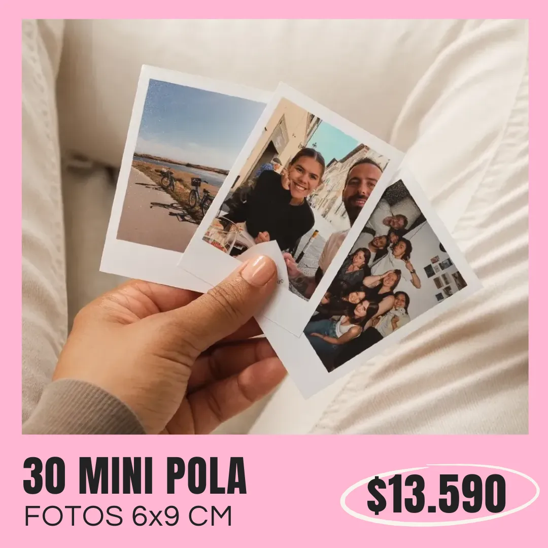 30 Fotos Mini Pola 6x9 cm a $13.590