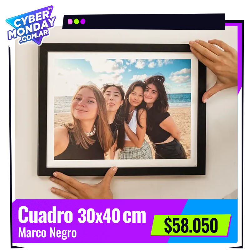 Cuadro con foto enmarcada 30x40 cm a $58.050