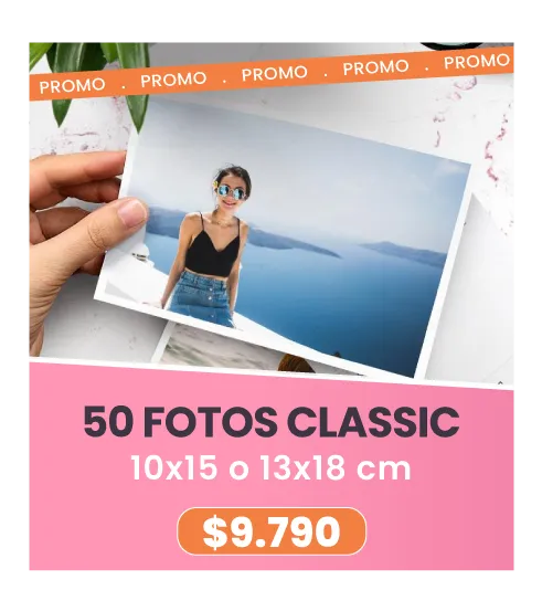 50 Fotos 10x15 o 13x18 a $9.790